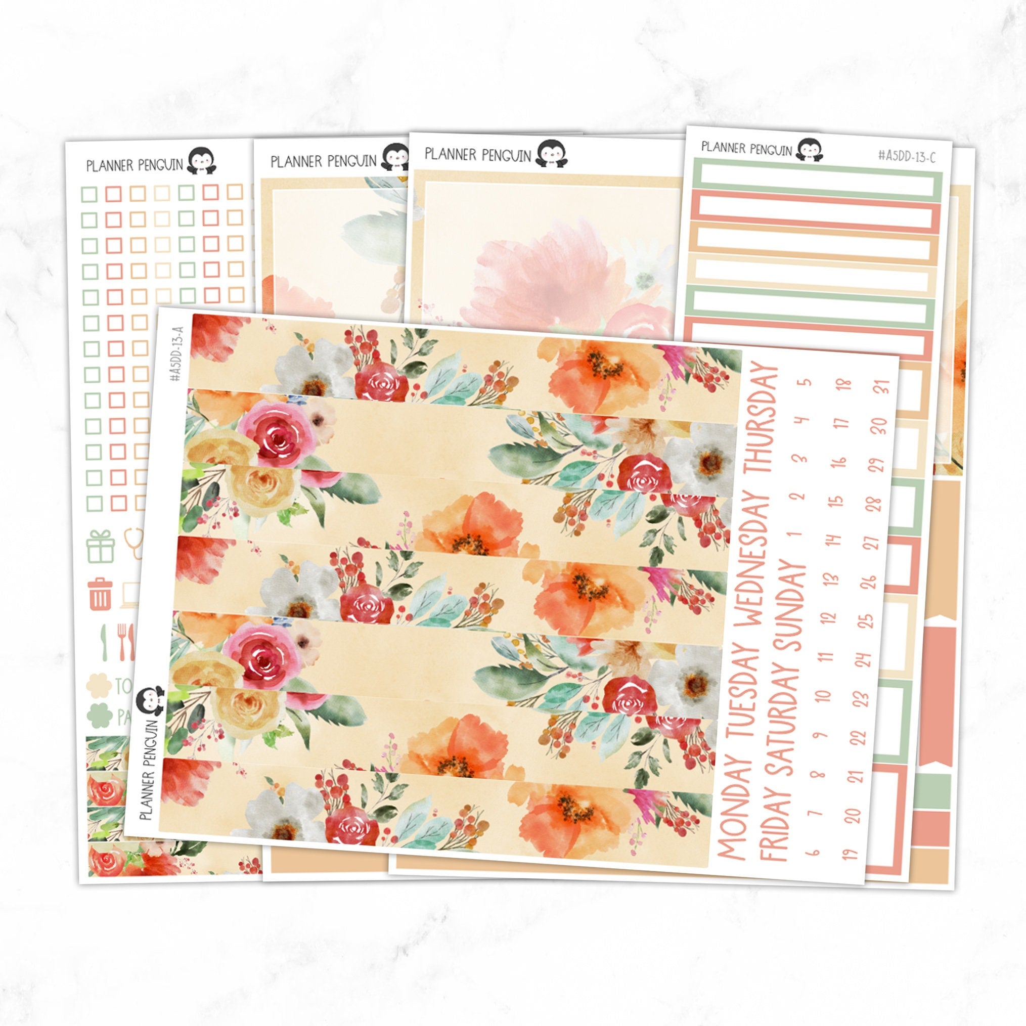 Spring Garden A5 Daily Duo Sticker Kit