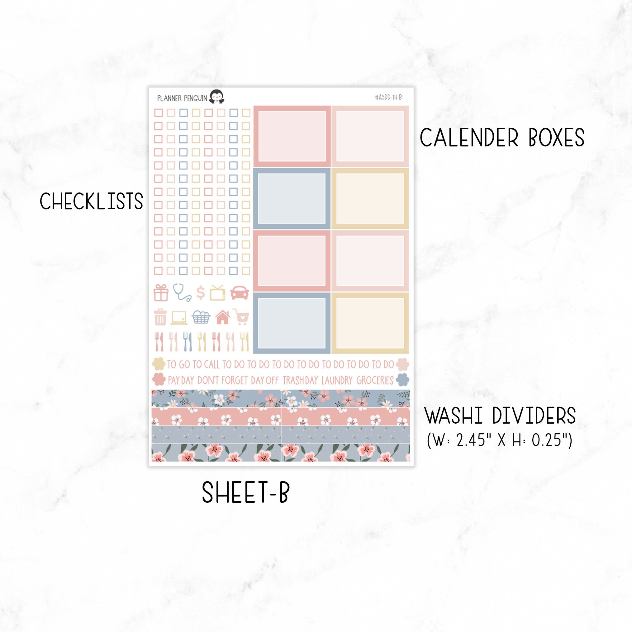Blooming A5 Daily Duo Sticker Kit