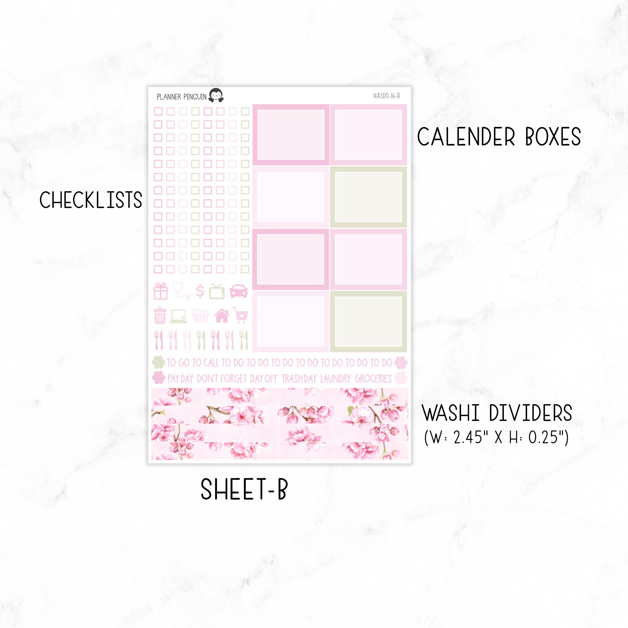Sakura A5 Daily Duo Sticker Kit