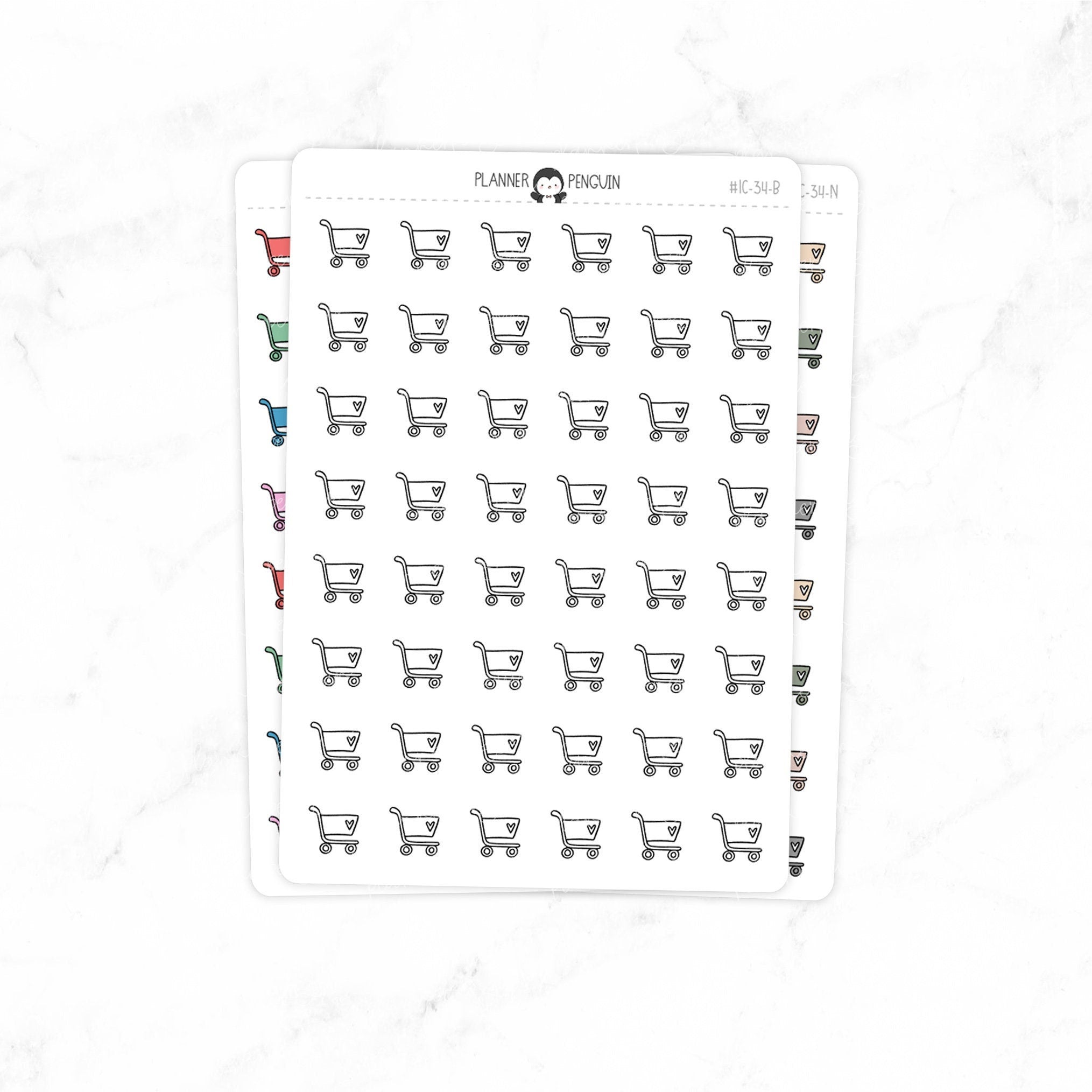 Shopping Cart - Doodle Icon Stickers