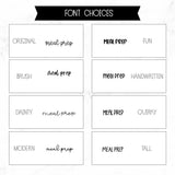 Meal Prep Script Stickers