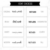 Next Week Script Stickers