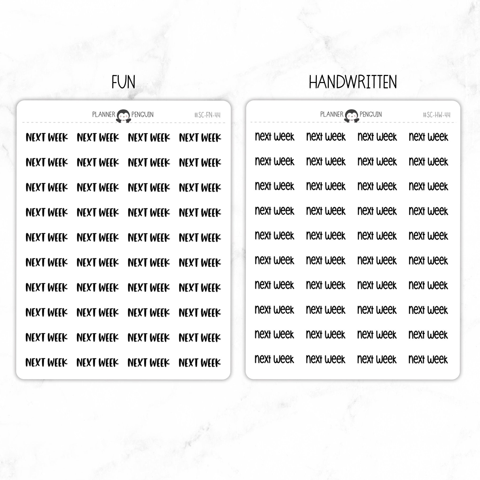 Next Week Script Stickers