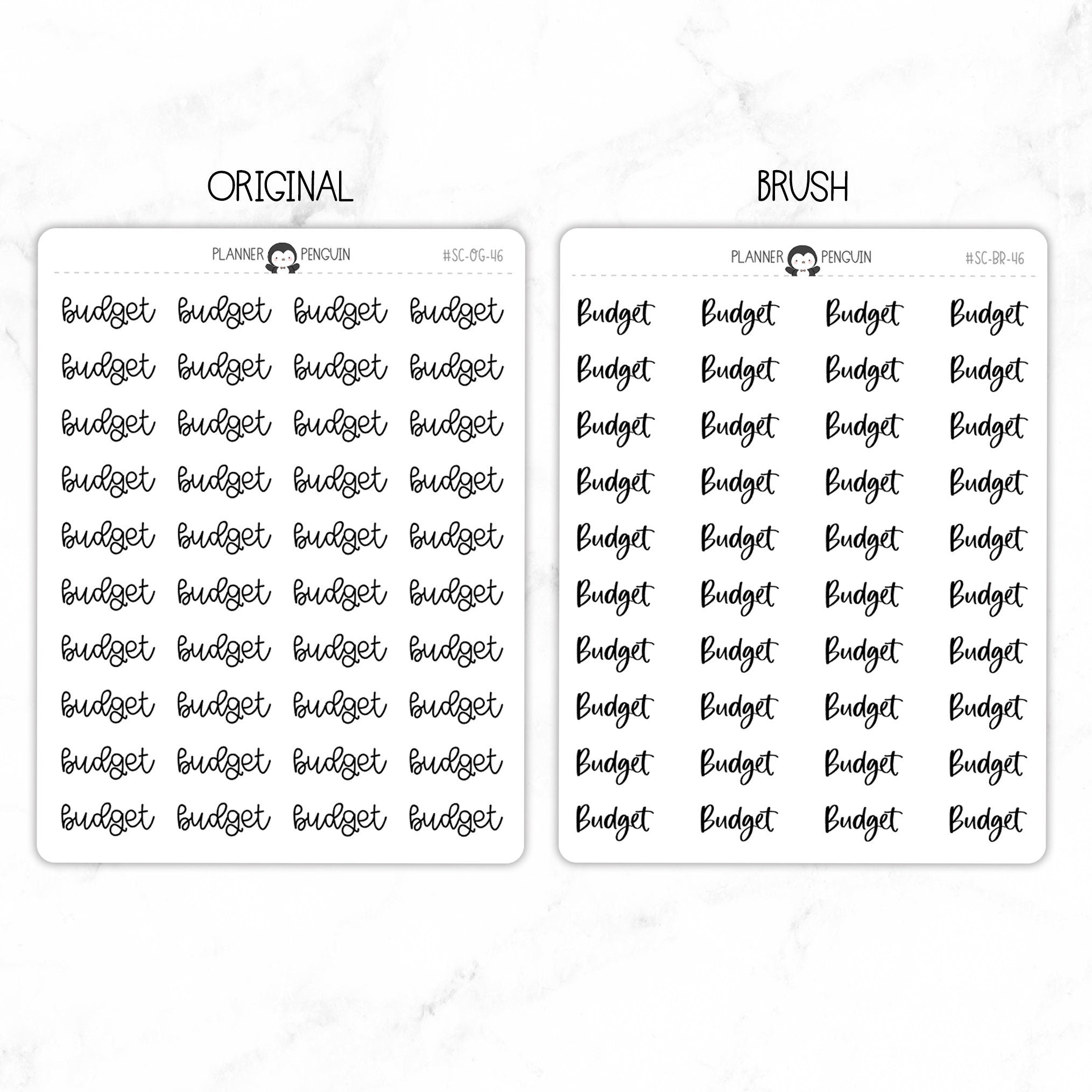 Budget Script Stickers