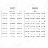 Errands Script Stickers