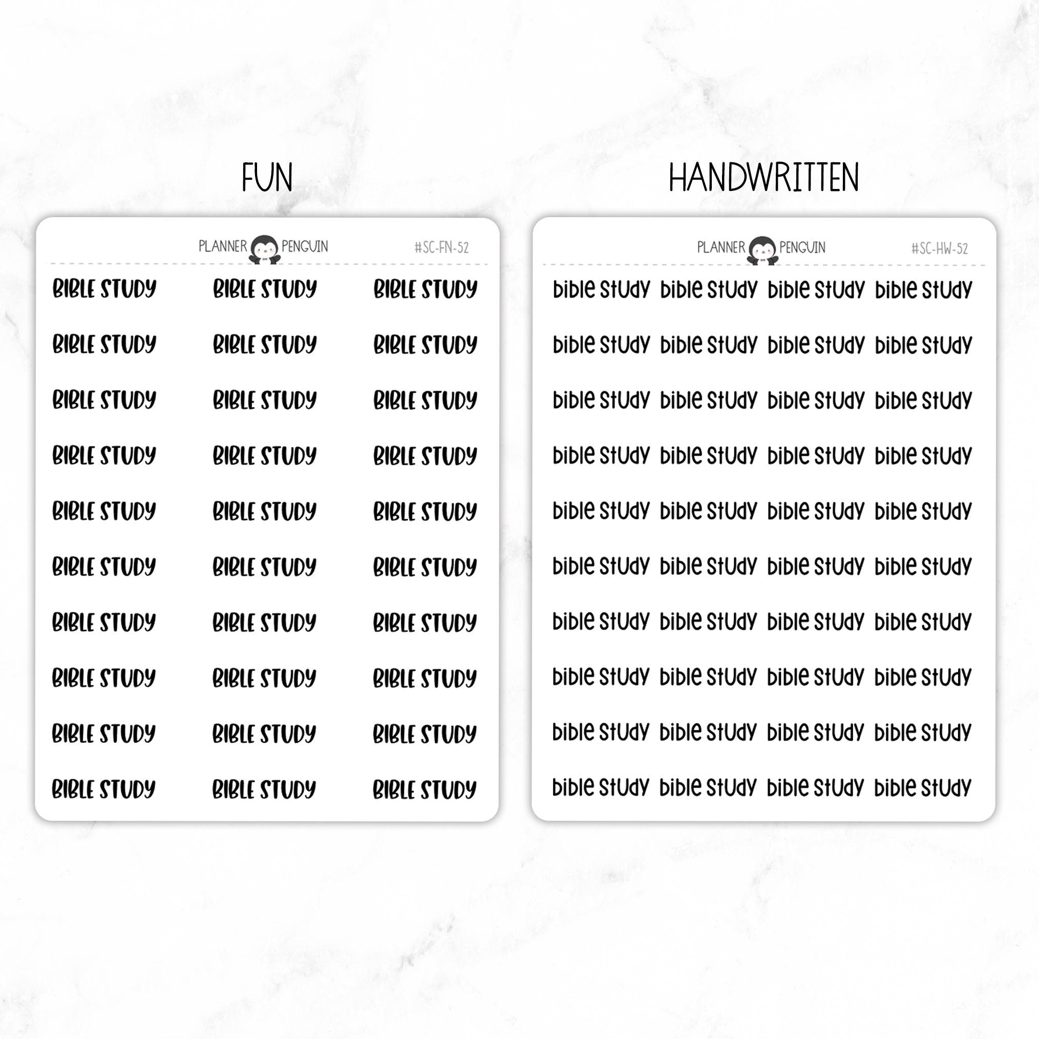 Bible Study Script Stickers