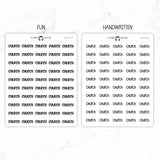 Church Script Stickers