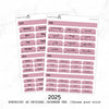 2025 Hobonichi A6 Original Japanese Yearly view Stickers // #A6-ROUND-COLOR