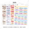 2025 Hobonichi A6 Original Japanese Yearly view Stickers  // #A6-ROUND