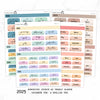 2025 Hobonichi Cousin A5 Yearly view Stickers  | Japanese and English Version | Year at glance Stickers  | Cousin A5 #HB-YG-ROUND