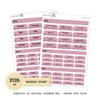2026 Hobonichi A6 Original Japanese MONDAY start Yearly view Stickers // #A6-ROUND-COLOR