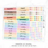 Hobonichi A6 Original Yearly Index Stickers// #A6-INDEX