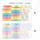 Hobonichi A6 Original Yearly Index Stickers// #A6-INDEX