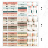 Hobonichi A6 Original Yearly Index Stickers// #A6-INDEX