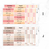 Hobonichi A6 Original Yearly Index Stickers// #A6-INDEX