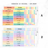 Hobonichi A6 Original Yearly Index Stickers// #A6-INDEX