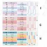 Hobonichi A6 Original Yearly Index Stickers// #A6-INDEX
