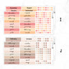 Hobonichi A6 Original Yearly Index Stickers  // #A6-INDEX