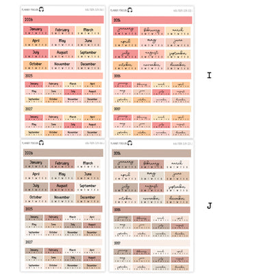 2026 Hobonichi A6 Original Japanese SUNDAY START Yearly view Stickers// #A6-SUNDAY-MAIN
