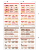 2027 Hobonichi A6 Original Japanese SUNDAY START Yearly view Stickers// #A6-SUNDAY-ROUND