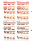 2027 Hobonichi A6 Original Japanese MONDAY START Yearly view Stickers// #A6-MAIN