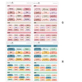 2027 Hobonichi A6 Original Japanese MONDAY START Yearly view Stickers// #A6-ROUND