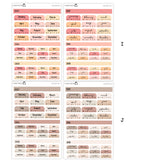 2027 Hobonichi A6 Original Japanese MONDAY START Yearly view Stickers// #A6-ROUND
