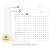 Hobonichi A6 ORIGINAL Daily Timeline Strips  | 5AM | 6AM | 7AM | 8AM | Planner Stickers  | A6 TECHO #A6TL-B&W