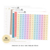 Hobonichi A6 ORIGINAL Daily Timeline Strips  | 5AM | 6AM | 7AM | 8AM | Planner Stickers  | A6 TECHO  #A6TL-COLOR