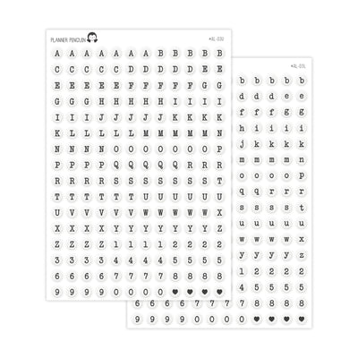 Letter Bead Alphabet Stickers // #AL-03