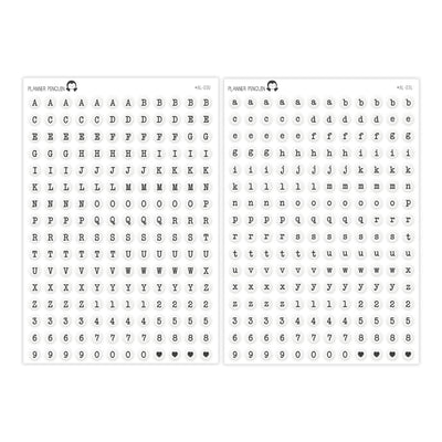 Letter Bead Alphabet Stickers // #AL-03