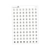 Jumbo Bead Number Stickers - Junk journal Alphabet | Scrapbook // #AL-04N