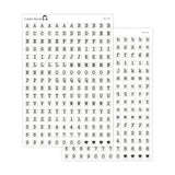 Square Letter Bead Alphabet Stickers