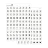 Jumbo Square Bead Alphabet Stickers // #AL-06AB