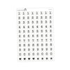 Jumbo Square Bead Number Stickers - Junk journal Alphabet | Scrapbook // #AL-06N