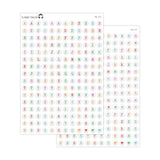 Letter Bead Colorful Alphabet Stickers