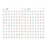 Jumbo Bead Colorful Alphabet Stickers