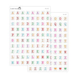 Jumbo Square Bead Colorful Alphabet Stickers