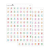 Jumbo Square Bead Colorful Alphabet Stickers // #AL-10AB