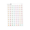 Jumbo Square Bead Colorful Number Stickers - Junk journal Alphabet | Scrapbook // #AL-10N