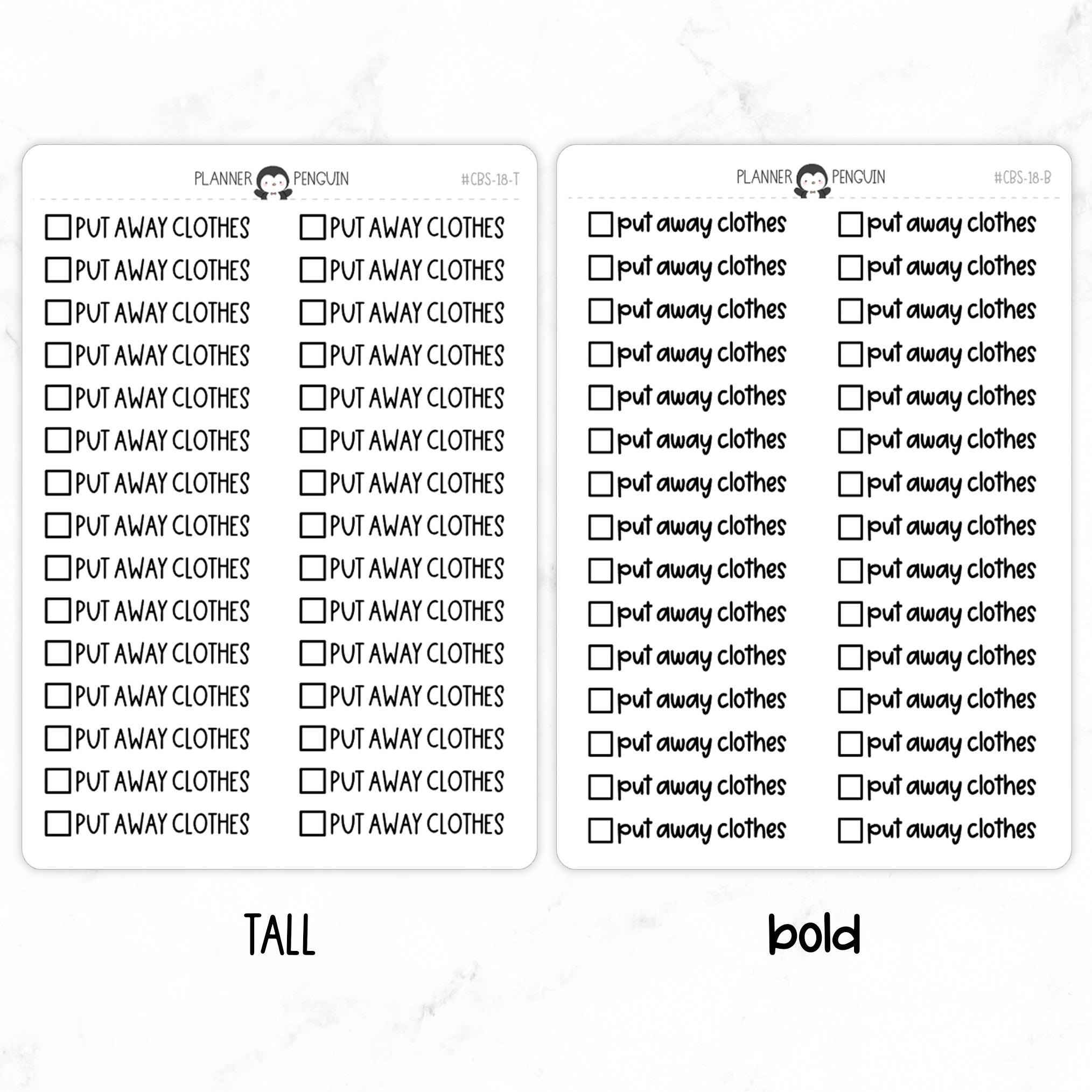 Put Away Clothes Checkbox Text Stickers