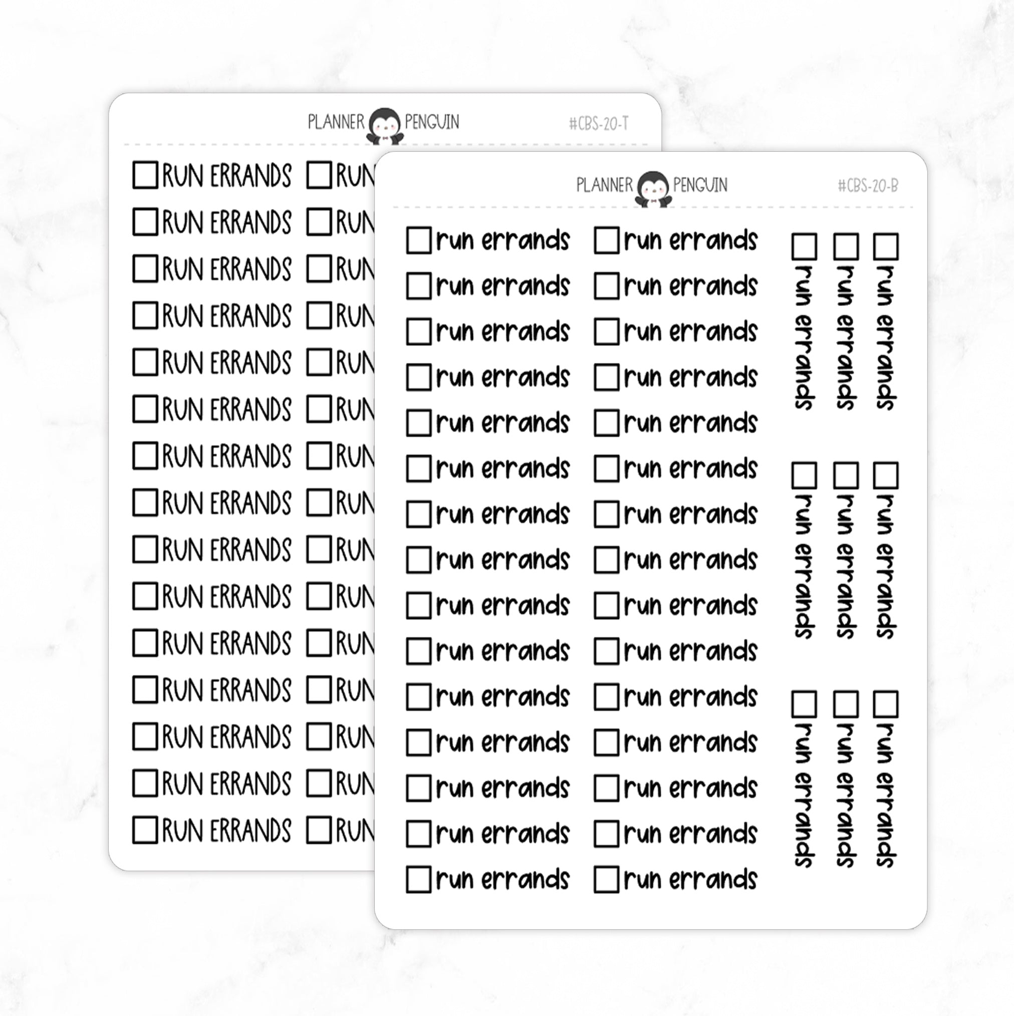 Run Errands Checkbox Text Stickers