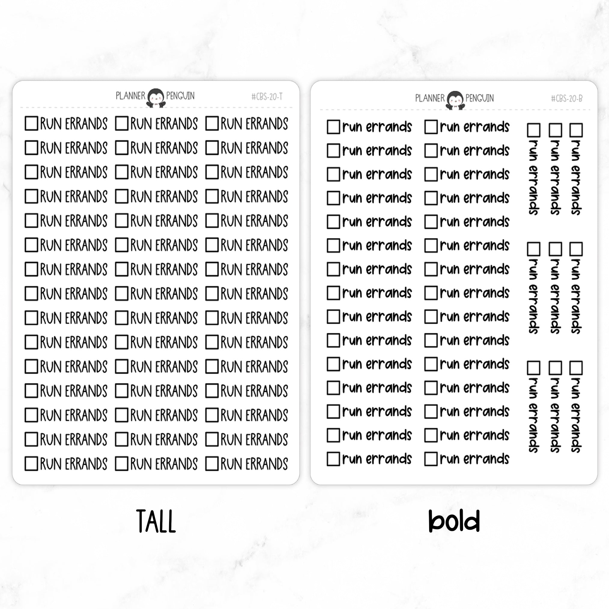 Run Errands Checkbox Text Stickers