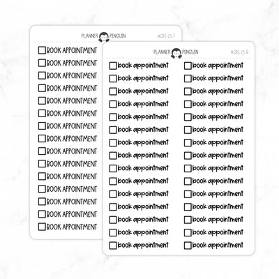 Book Appointment Checkbox Text Stickers| CBS-23