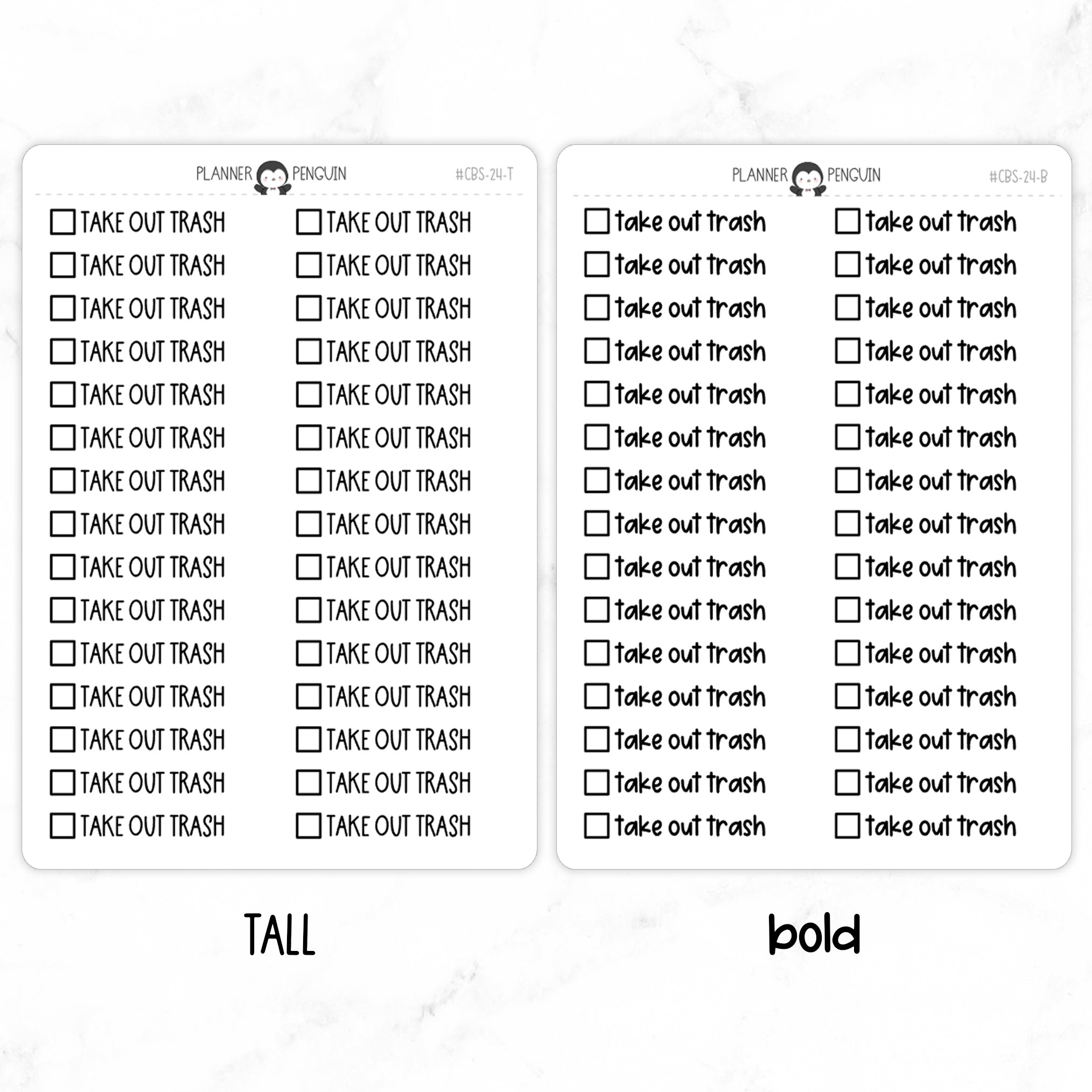Take Out Trash Checkbox Text Stickers