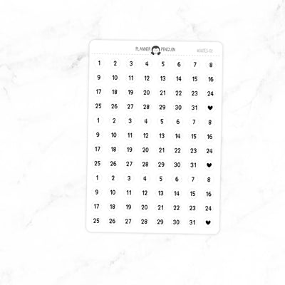 Date Dots Planner Stickers // #DATES-02