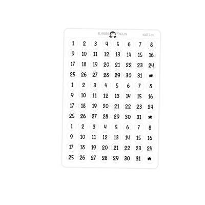 Date Dots Planner Stickers // #DATES-05