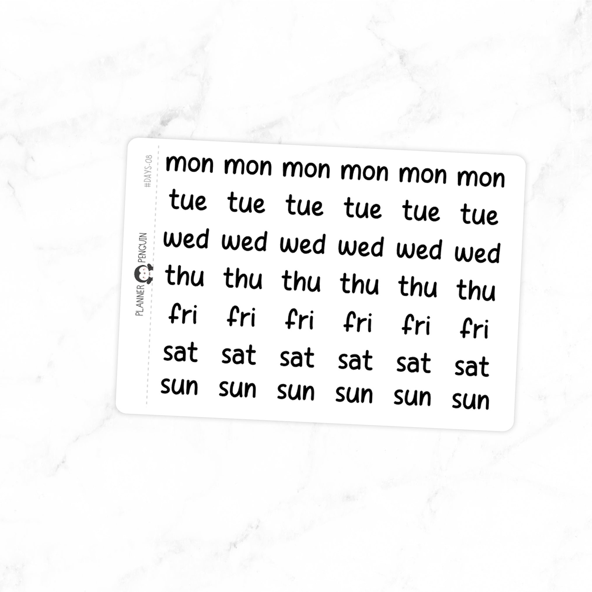 Days of the week Stickers DAYS-08