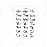 Days of the Week Stickers DAYS-09