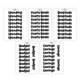 Header Script Stickers | Dashboard text stickers | Script Planner Sticker | DBH-01